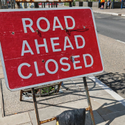 Road Ahead Closed sign